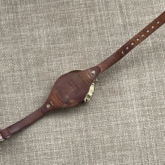 Fossil Ladies Wristwatch Pink Leather Band Gold Tone Case AS IS Read desc - Picture 7 of 11